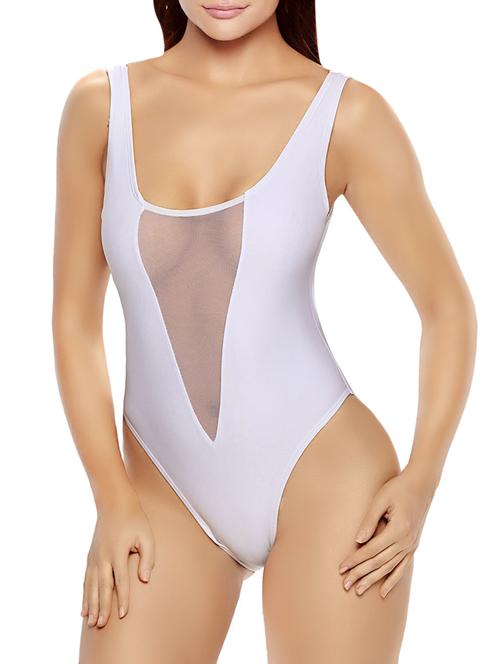 solid white monokini - 14521480 - Very Small Image - 1