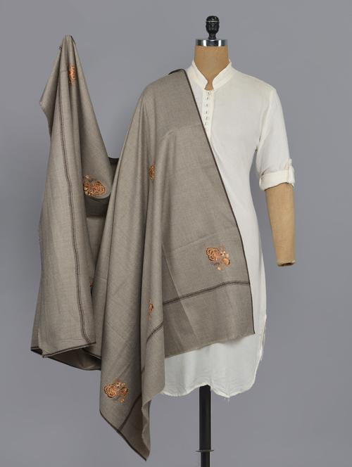 grey woolen shawl - 14521608 - Very Small Image - 1