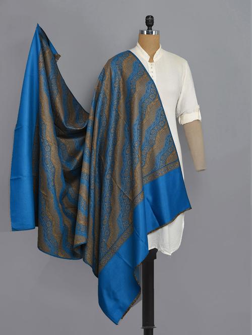 blue woolen shawl - 14521636 - Very Small Image - 1