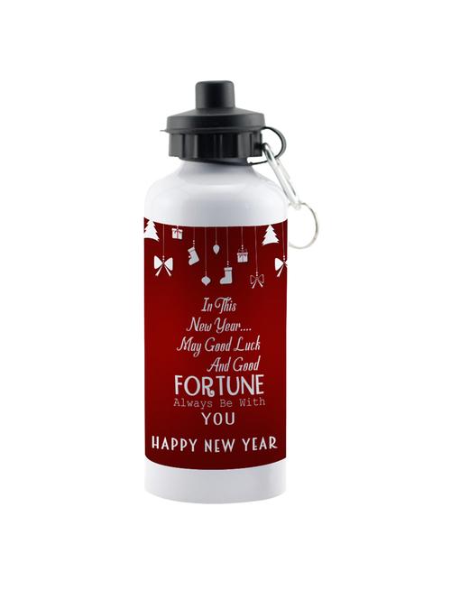 lof in the new year good luck and good fortune wishes gifts for friend white sipper bottle 600 ml - 14521976 - Very Small Image - 1