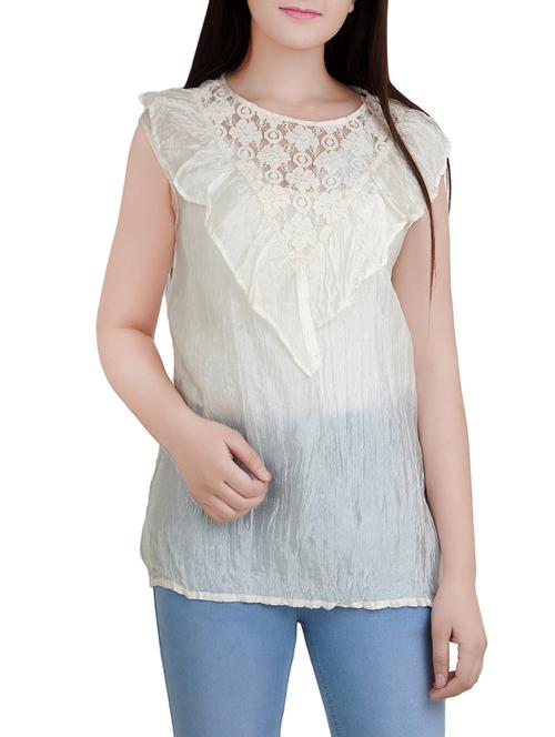 women's straight round neck top - 14527838 - Very Small Image - 1