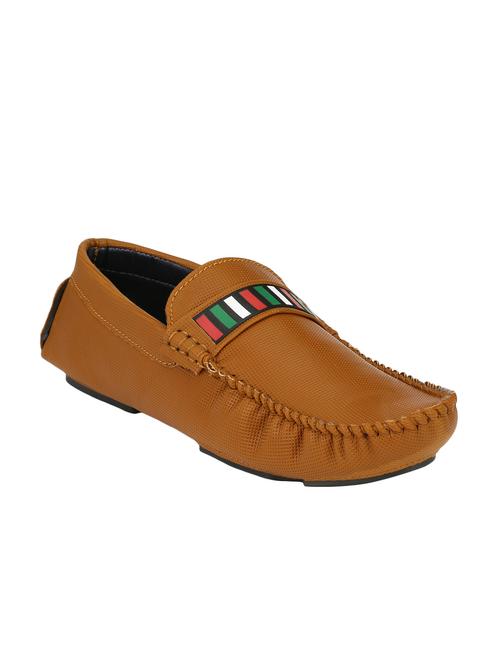tan leatherette slip on loafer - 14528672 - Very Small Image - 1