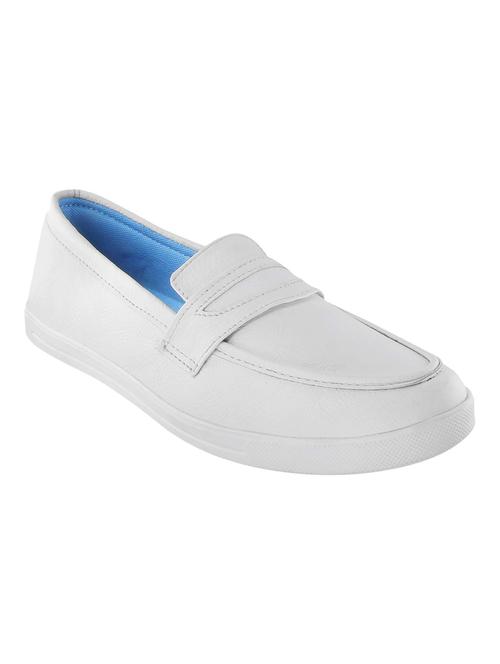 white leatherette casual slipon - 14529140 - Very Small Image - 1
