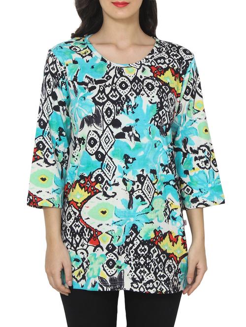 blue printed tunic - 14529830 - Very Small Image - 1
