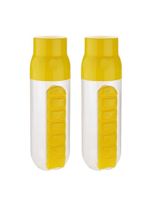 combo of 2 pcs red pill organizer water bottle each 700 ml - 14531518 - Very Small Image - 1