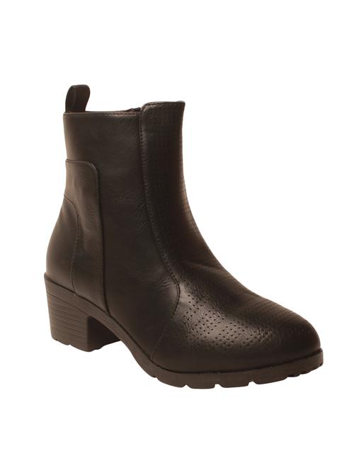 black faux leather ankle  boot - 14533145 - Very Small Image - 1