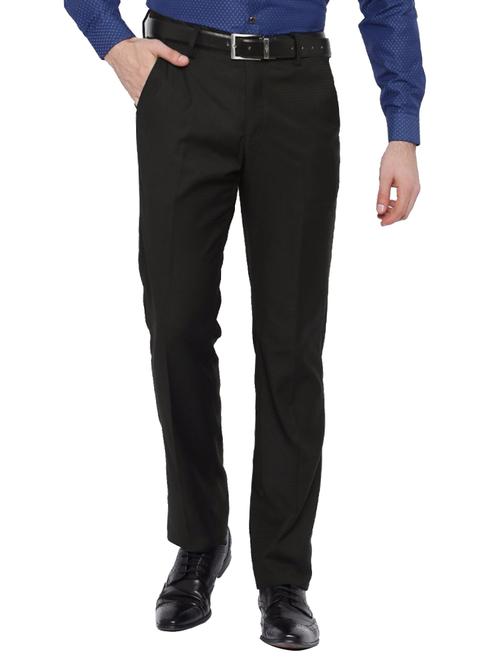 black cotton formal trouser - 14534674 - Very Small Image - 1