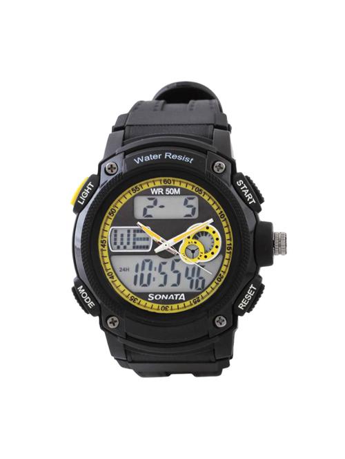 sonata black watch for men - 7989pp02 - 14537829 - Very Small Image - 1