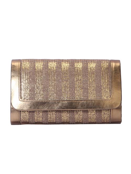 gold leather envelope clutch - 14539741 - Very Small Image - 1