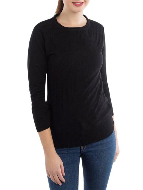 black woolen pullover - 14540692 - Very Small Image - 1