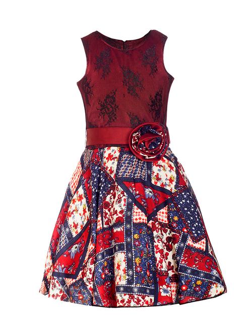 red polyester frock - 14542037 - Very Small Image - 1