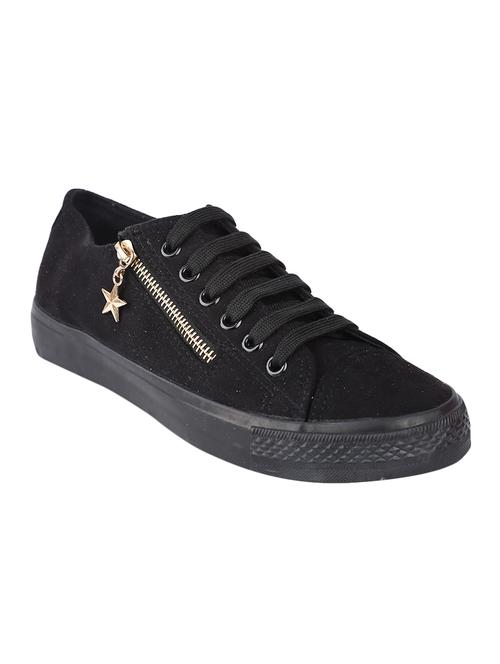 black fabric laceup sneakers - 14543851 - Very Small Image - 1