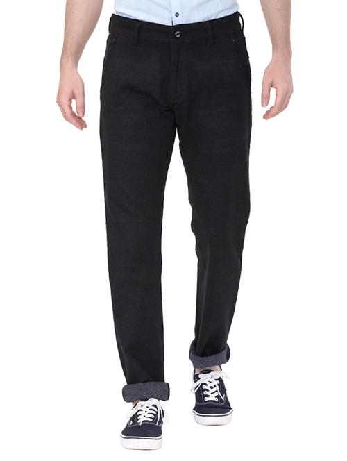 navy blue cotton chinos casual trousers - 14543977 - Very Small Image - 1