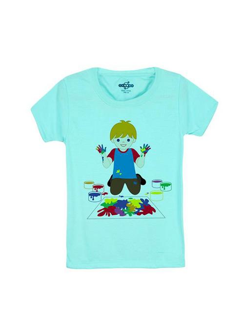 blue cotton t-shirt - 14546731 - Very Small Image - 1