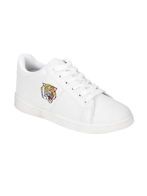 white patent leather laceup sneakers - 14549950 - Very Small Image - 1