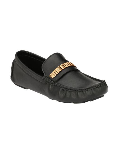 black leatherette slip on loafer - 14553517 - Very Small Image - 1