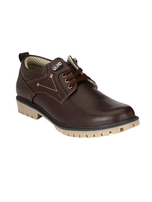 brown synthetic lace up shoes - 14553527 - Very Small Image - 1
