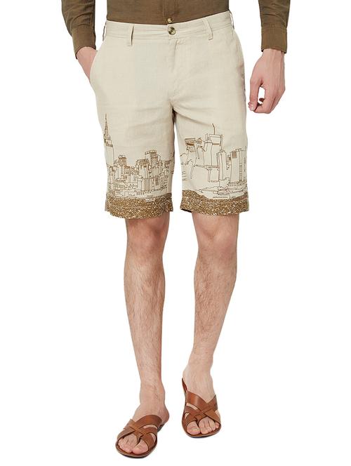 beige linen shorts - 14553914 - Very Small Image - 1