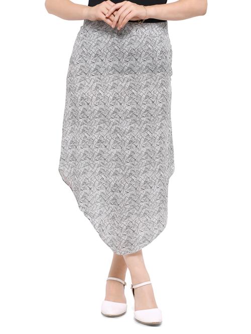 grey cotton asymmetric skirts - 14554293 - Very Small Image - 1