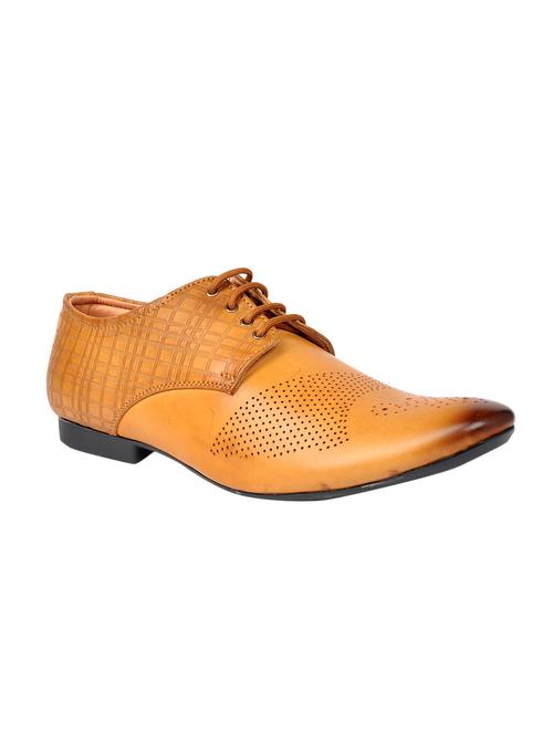 tan leather lace-up derby - 14554342 - Very Small Image - 1