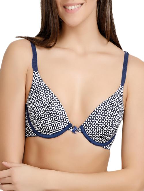 blue polyamide front open bra - 14554813 - Very Small Image - 1