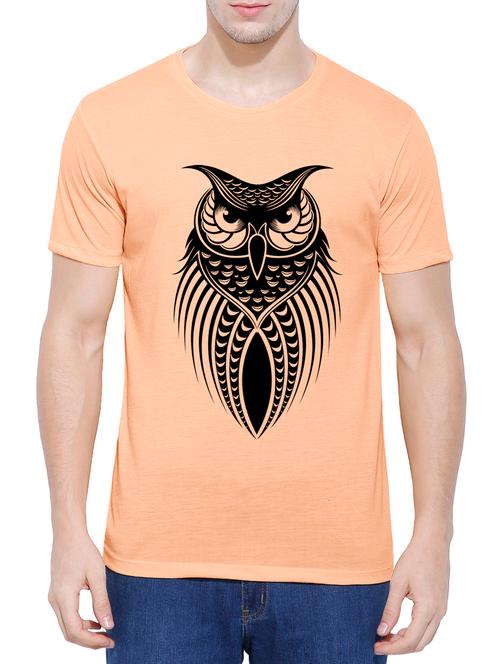 peach cotton front print t-shirt - 14557097 - Very Small Image - 1