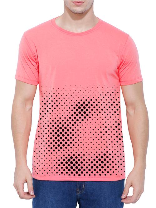 pink cotton front print t-shirt - 14557104 - Very Small Image - 1