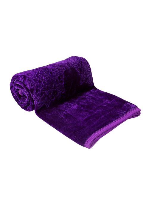 mink floral double bed blanket - 14557573 - Very Small Image - 1