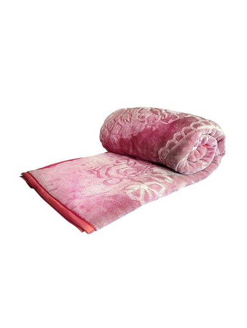 mink floral double bed blanket - 14557647 - Very Small Image - 1
