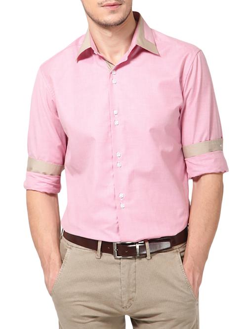 pink cotton formal shirt - 14557711 - Very Small Image - 1