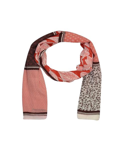 red cotton stole - 14557801 - Very Small Image - 1