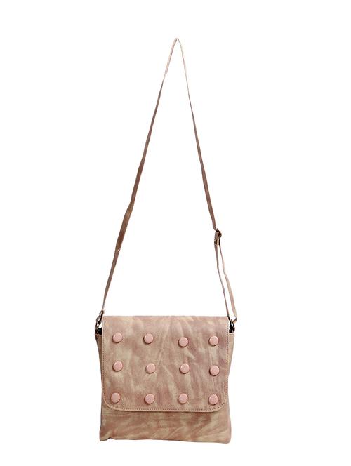 beige leatherette  regular sling bag - 14559950 - Very Small Image - 1