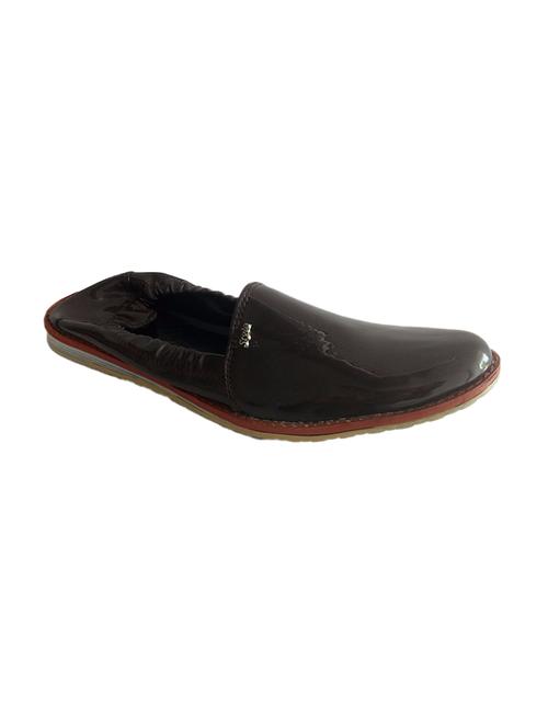 brown patent leather slipon - 14560215 - Very Small Image - 1