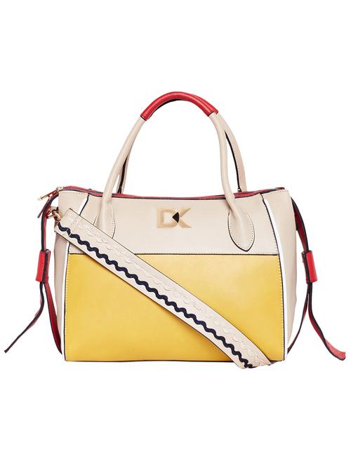 yellow leatherette handbag - 14560694 - Very Small Image - 1