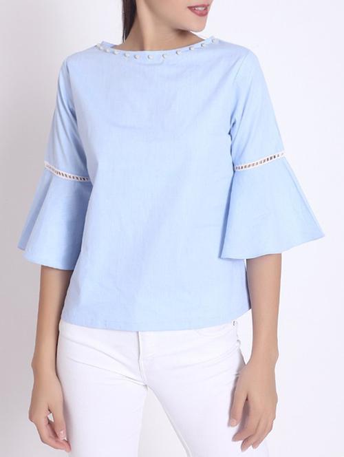 light blue solid top - 14561326 - Very Small Image - 1
