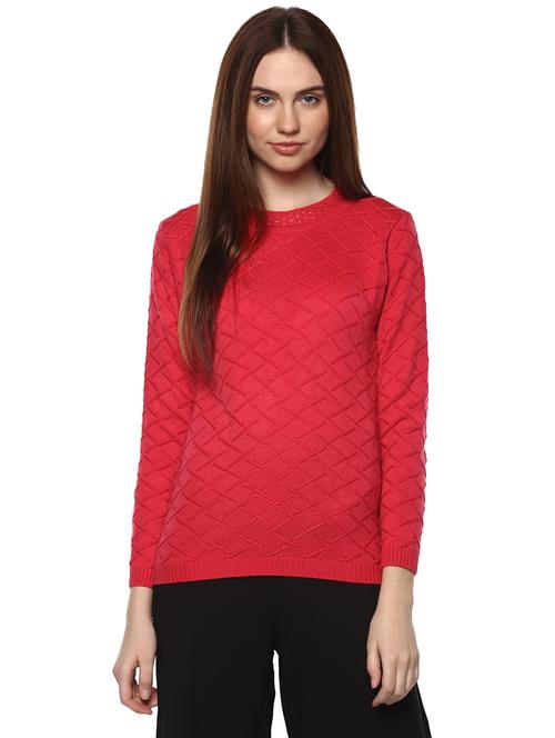 pink woolen pullover - 14561577 - Very Small Image - 1