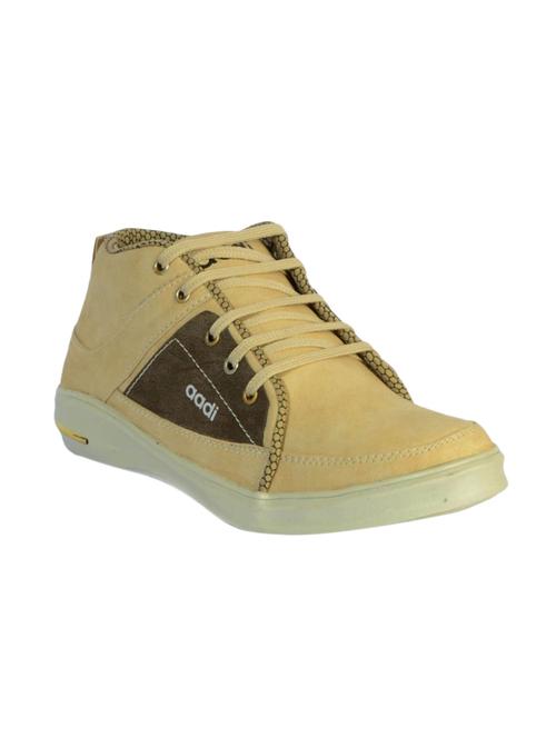beige leatherette lace up shoe - 14561753 - Very Small Image - 1