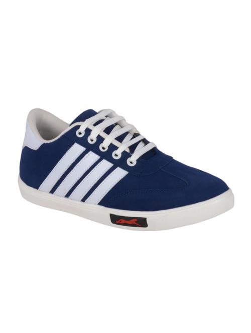blue leatherette lace up sneaker - 14561818 - Very Small Image - 1
