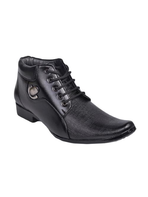 Black Leatherette Formal Derby - 14561825 - Very Small Image - 1