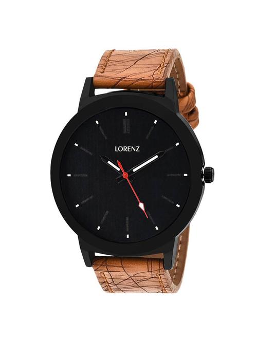 lorenz mk-1061a black tan dotted ~ men's analog watch - 14562672 - Very Small Image - 1