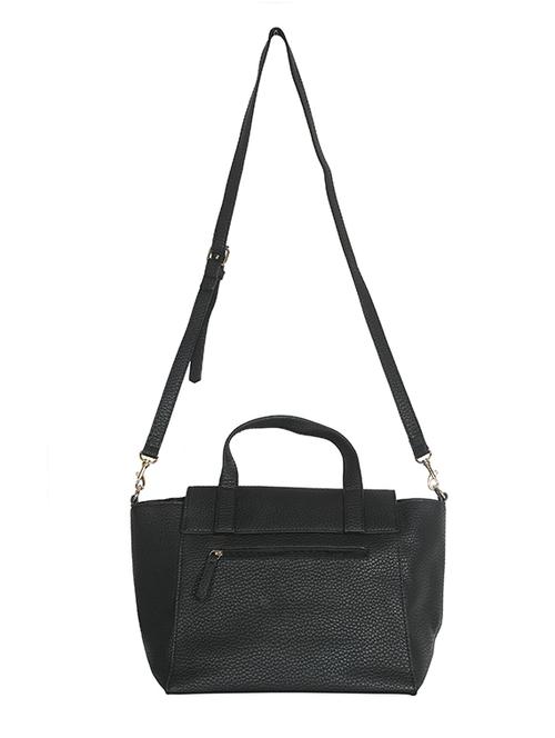 black leatherette  regular sling bag - 14563291 - Very Small Image - 1
