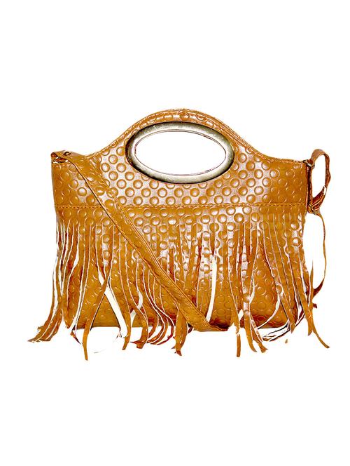 yellow leatherette handbag - 14563833 - Very Small Image - 1