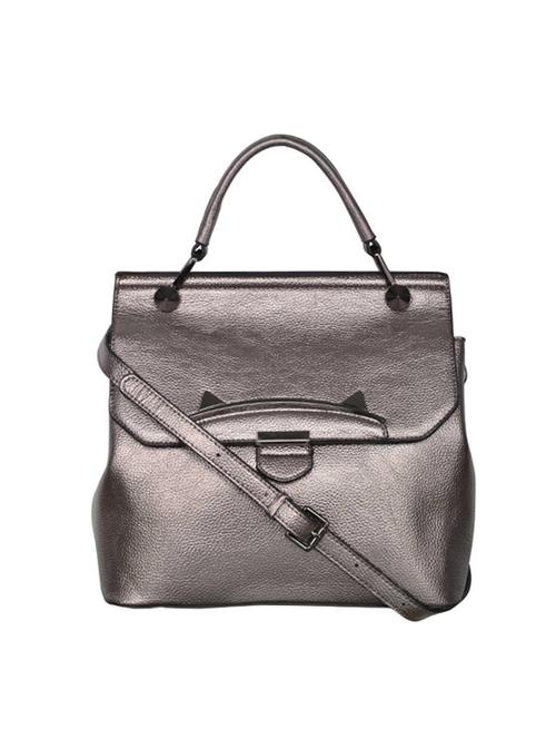 silver leatherette handbag - 14566546 - Very Small Image - 1