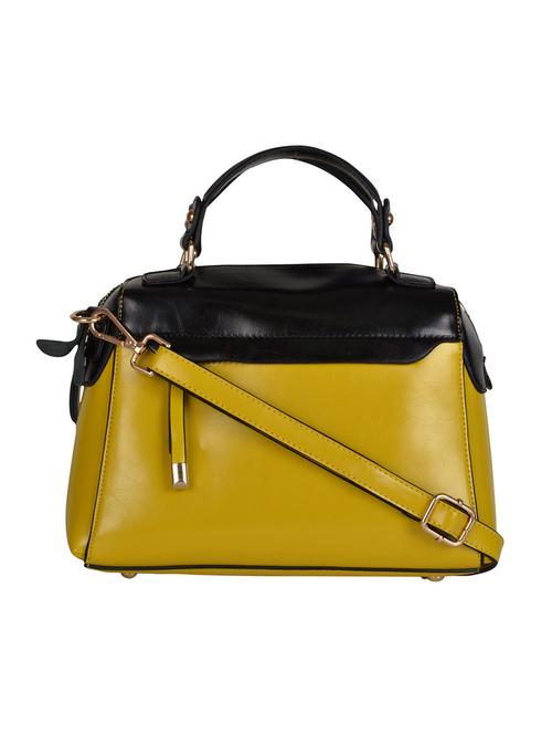 yellow leatherette handbag - 14566571 - Very Small Image - 1