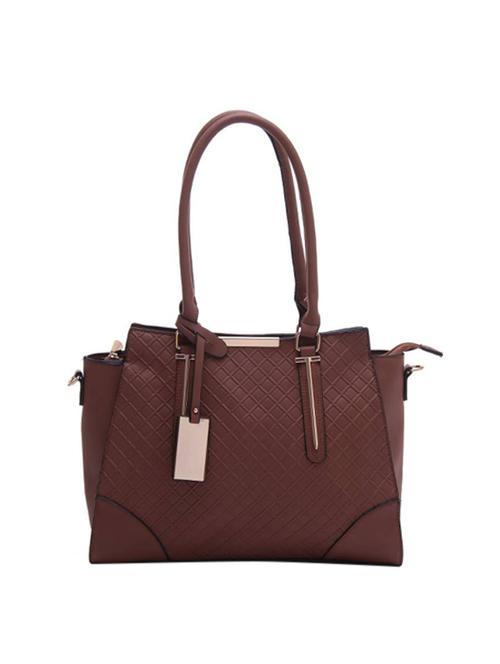 brown leatherette handbag - 14566652 - Very Small Image - 1