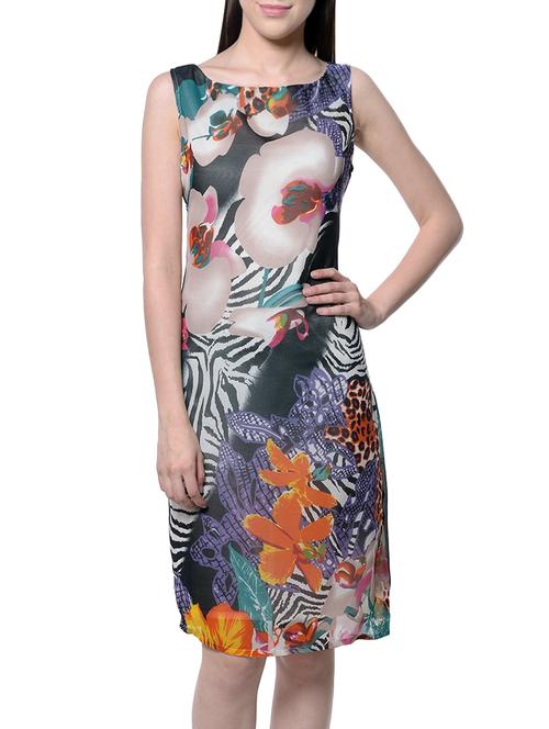 blue printed sheath dress - 14567862 - Very Small Image - 1