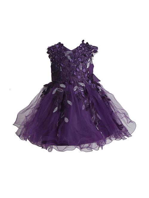 purple net frock - 14568034 - Very Small Image - 1