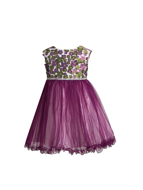purple net frock - 14568070 - Very Small Image - 1