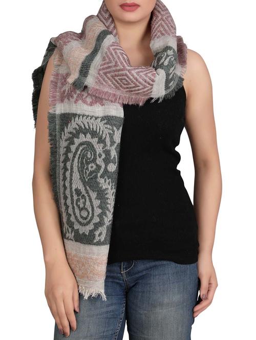 pink wool stole - 14568623 - Very Small Image - 1