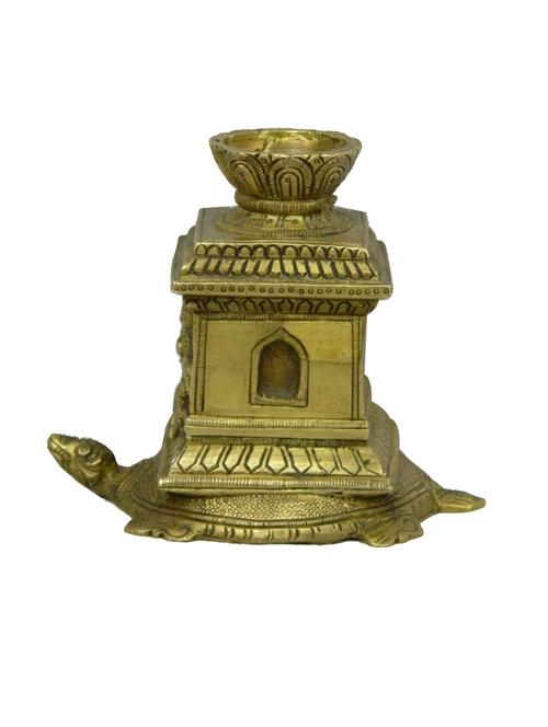 Decorative Brass Tulsi Kyaro With Agarbatti Stand Handicrafts Product - 14569646 - Very Small Image - 1